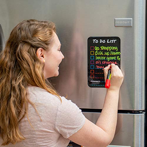 Chalk Markers by Vaci, Pack of 8 + Christmas Drawing Stencils + 16 Labels, Premium Liquid Chalkboard Neon Pens, Including Stencil,Tweezers and Magnetic Chalkboard, Bullet or Chisel Reversible Tips - Thumbnail 3