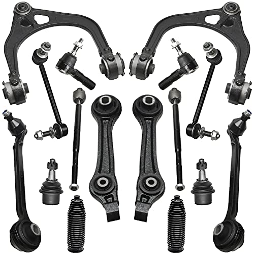 Detroit Axle Front Upper And Lower Control Arm With Ball Joint Sway Bar Links Inner And Outer Tie Rods W Boots Replacement For 300 Dodge Charger Challenger Magnum 2wd Models