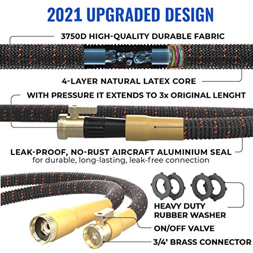 TBI Pro Garden Hose Expandable and Flexible Super Durable 3750D