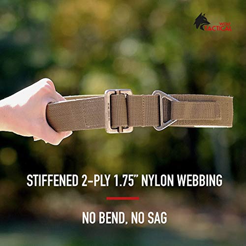 WOLF TACTICAL Heavy Duty Riggers Belt Stiffened 2Ply 1.75” Nylon EDC