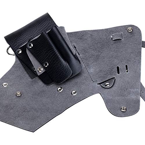Transser Stylist Leather Rivet Scissors Comb Pouch Holder Holster - Barber Hair Salon Hairdressing Shears Shoulder Bag Hairstylist Tools Storage Organizer - Thumbnail 4