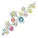 Glamorousky Flower Bracelet with Multi-colour Austrian Element Crystals and Flower Charms