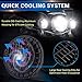 SUPAREE 7 inches Led Motorcycle Headlight Fog Passing Lights DOT Kit Set for Touring Road King Ultra Classic Electra Street Glide Tri Cvo Heritage Softail Deluxe Fatboy Chrome