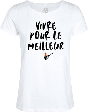 Kss Kss Kss Femmes T Shirt Vivre Pour Le Chanson Johnny Hallyday Amazon Fr Vetements Et Accessoires
