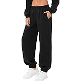 LOMON Sweatpants Women Fleece Joggers Wide Leg Sweat Pants Baggy Gym Sweatpant Winter Spring Drawstring Clothes with Pockets