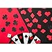 MOWO Casino Confetti Table Decoration and Las Vegas Theme Party Decoration (Black,red,200pc)