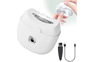ERDFCV Electric Nail Clipper, 2 Speeds Automatic Electric Nail Trimmer for Adults Seniors Baby Children with LED Light, Rechargeable Electric Nail Clippers for Men Women Kids, Electric Finger Toe Nail Cutter