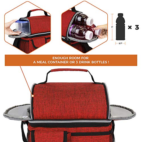 large lunch bolsa with compartments
