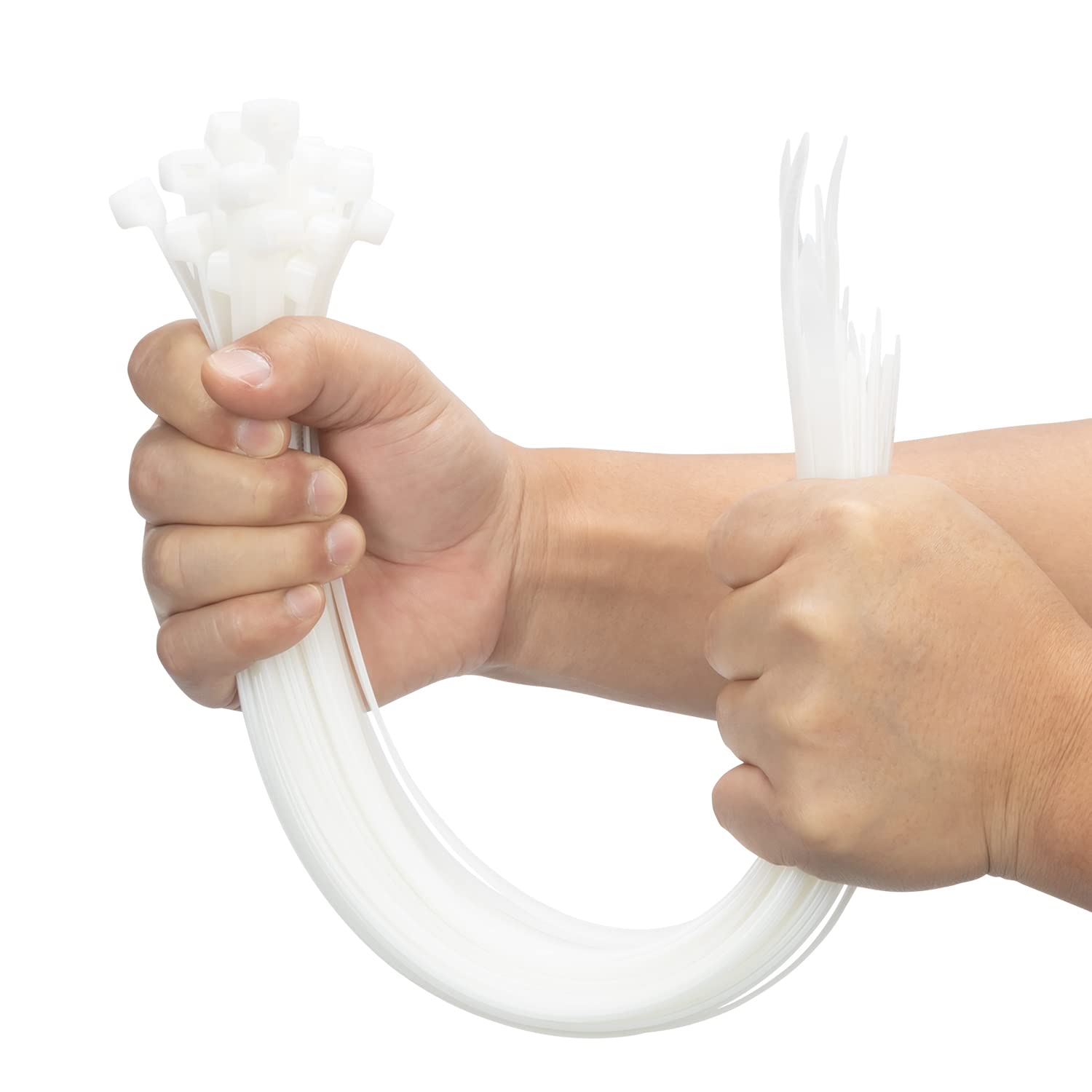 XINGO Zip Ties Heavy Duty, Ultra Strong Plastic Wire Ties with 175 Pounds Tensile Strength, Large Cable Ties Xtra Long Tie Wraps,Indoor and Outdoor UV Resistant (500mm/20inch(200lbs/80KG), White) — image 1