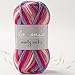 3 Skein (Pack) Total 5.3 Oz./686 Yrds Lamia Woolly Sock Yarn, Each 1.76 Oz (50g) / 228 Yrds (210m) Soft, Super Fine Sock Yarn, 75% Wool, Multi Pink - H1382