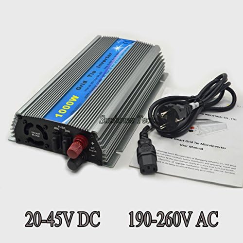1000W Solar Grid tie Micro Power Inverter MPPT Pure Sine Wave Inverter 20-45V DC to 180-260V AC