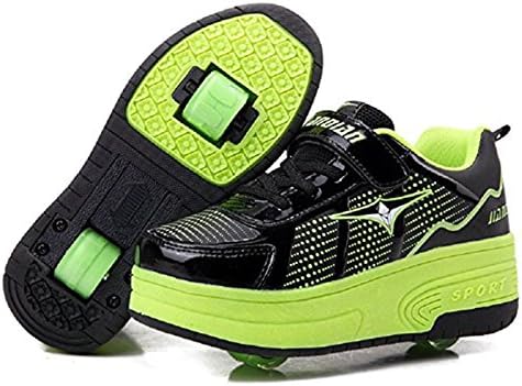 COSHOES Kids Shoes With wheels Skateboard Shoes LED Roller Skates wheels Shoes Sports Shoes Sneakers Running Trainers With wheels For Boys Girls 30-38