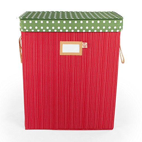 Santas Bags Decorated Holiday organizer. Gift Bag, Tissue, and Accessory Storage Box