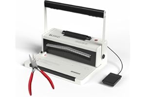 TruBind Coil Binding Machine with Electric Coil Inserter and Foot Pedal | 20 Sheet Punch Capacity | Bind up to 440 Sheets | 46 Fully Disengageable Dies | 4:1 Pitch | 2-Year Warranty