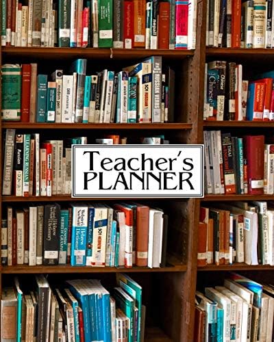 Teacher's Planner: Undated 12-Month Planner For Teachers - Helps Organize, Plan Lessons and Keep Accurate Records | Track All Class Details With This ... Scheduler - The Library - Matte Finish Paperback – February 4, 2019