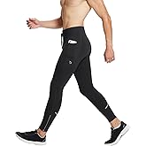 baleaf Men's Winter Running Tights Thermal Cycling Pants Water Resistant Pockets Zipper Legs Cold Weather