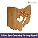 Totally Bamboo Ohio State Shaped Bamboo Serving and Cutting Board