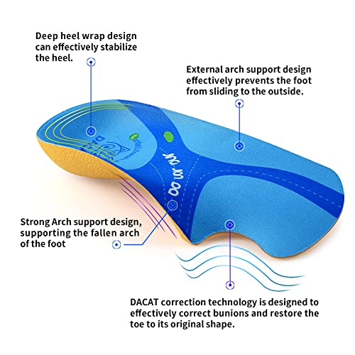 Orthotic Insert Plantar Fasciitis Insoles 3/4 Arch Support Insoles