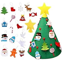 Sqodok 3D DIY Felt Christmas Tree, Upgraded Toddler Christmas Tree for Kids Xmas Decoration 3D Tree