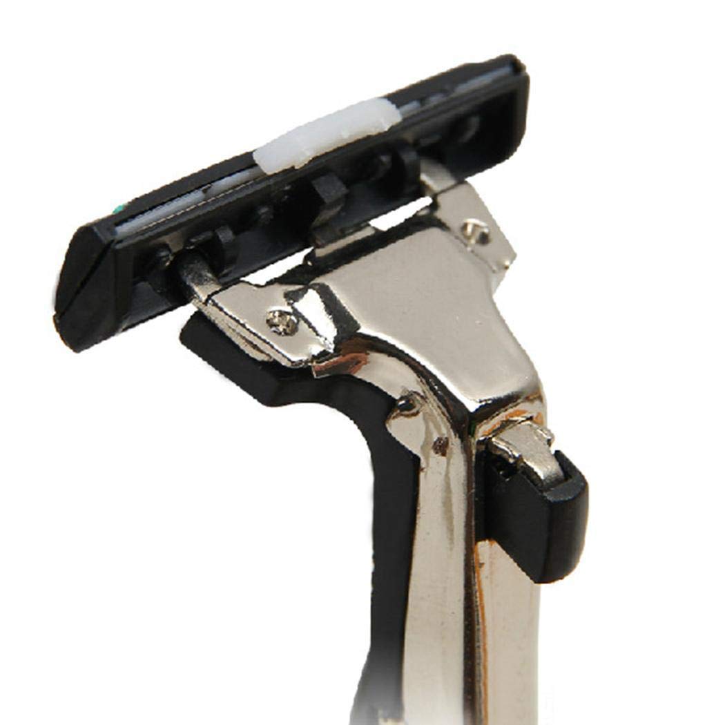 Manual 2-Blade Razor for Men, Handle & 36 Cartridges Razor Blade Refills & Shave Balm