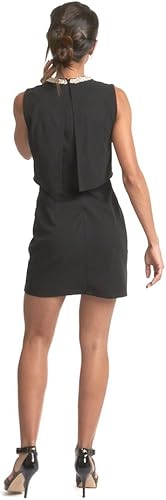 little black dress with pearls