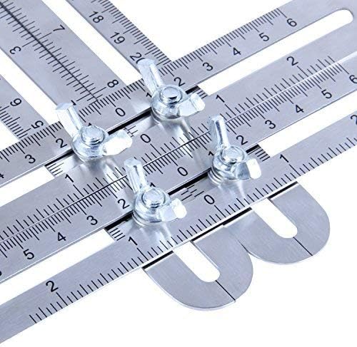 Angle Measurement Tool by DBD, Universal Angularizer Ruler, Layout Template Tool Measurement for Handymen, Builders, Craftsmen, DIY-ers