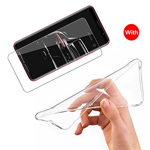 For HUAWEI Mate RS Case with Screen Protector-Full Coverage Soft Slim and Lightweight Protective TPU Case with [2 PACK] Clear 9H Hardness Tempered Glass Screen Protector for HUAWEI Mate RS