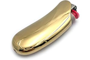 Lucklybestseller Heavy Curved Lighter Case Cover Holder Sleeve Pouches Metal Ergonomic Design for BIC Mini Size Lighter J5