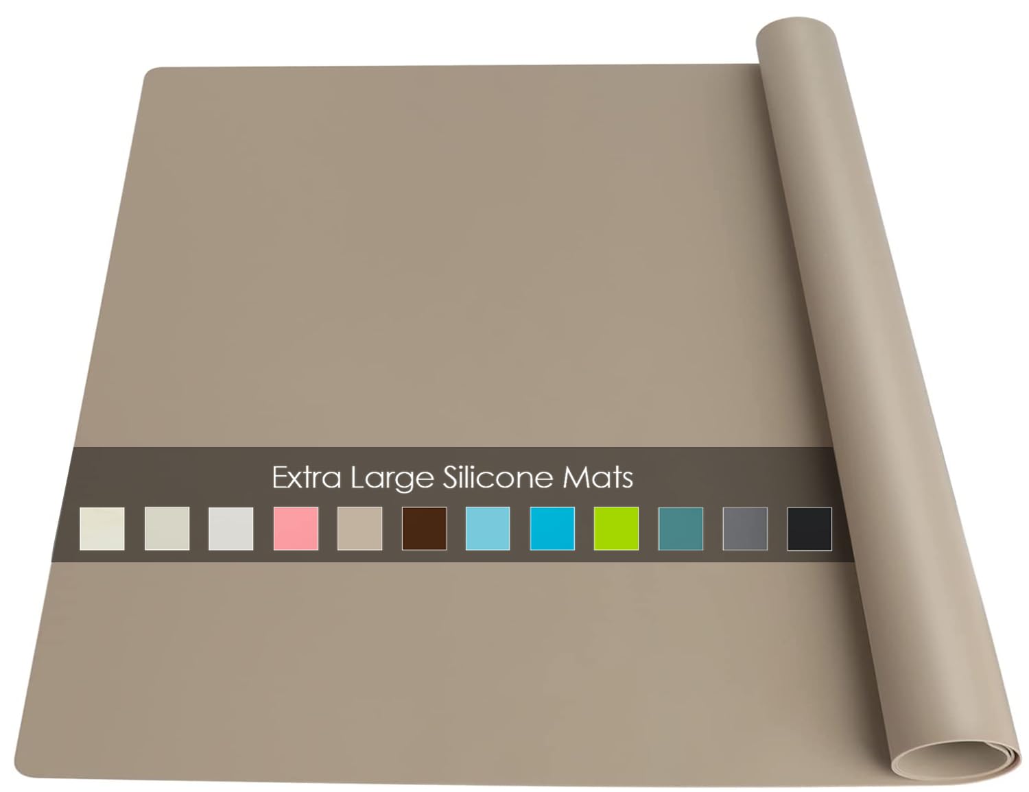 Photo 1 of Extra Large Silicone Mat, Kitchen Counter Mat Placemats for Kids Silicone Mats for Countertop, Nonstick Silicone Table Mat for Pastry Crafts Baking Heat-Resistant Silicone Pad, 27.6'' x 19.7'' 1 Pack