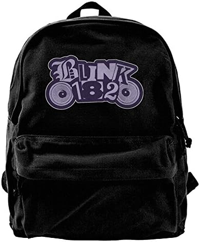 GeGe6 Blink182 Logo Unisex Canvas Backpack Laptop Rucksack