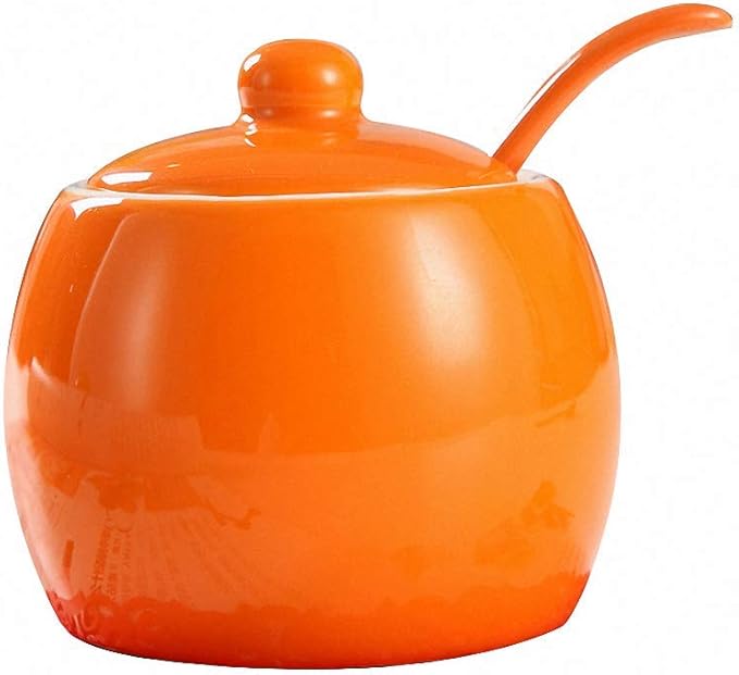 Simplicity Pure Color Ceramic Sugar Bowl Set Sugar