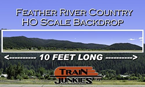 Train Junkies Feather River - Railroad Backdrop HO OO Scale