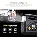 AUTLEAD Tire Inflator C5, Portable Air Compressor Pump, 40L/Min DC 12V Auto Digital Tire Pump with Pressure Gauge, LED Light, 4 Adaptors for Car, Bicycle, Motorbike and Others