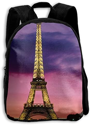 STUSHOUDLE Paris Eiffel Tower Childrens' Backpack, Print Rucksack School Bag For Kid