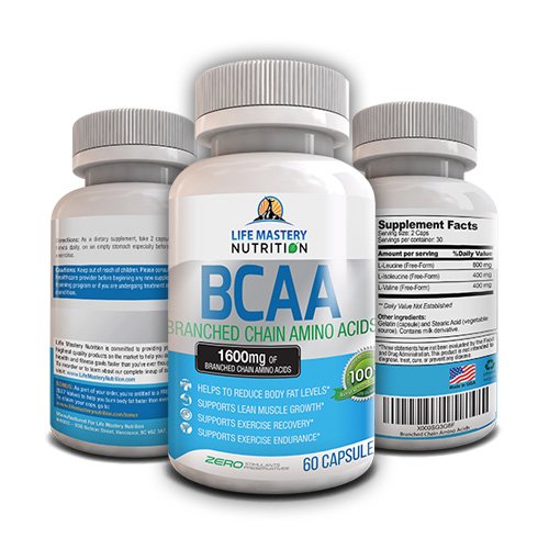 Bcaa - potent 1600mg branched chain amino acid capsules…