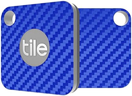 Tile Mate Compatible - Blue Carbon Fiber Premium Skin Decal by Aretty (2 - Pack)