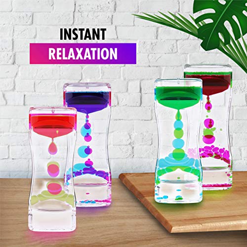 image for Lolo Toys Liquid Motion Bubbler Sensory Toys – 4 Pc Set Bundle Stret