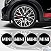 EdwardSmithCars 4 x 55mm Diameter Mini Cooper Wheel Center Cap Sticker Emblem Self Adhesive for Flat Surfaces