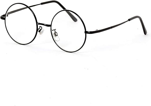 Amazon トップイズム ラウンドフレーム サングラス カラーレンズ メンズ ライトスモーク 伊達メガネ 眼鏡 メガネ 丸眼鏡 10 ブラッククリア Fサイズ ファッション眼鏡 通販