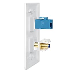 Ethernet Coax Wall Plate 2Pack,1 Cat6 Ethernet Port