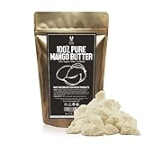 Best Raw, UNREFINED MANGO BUTTER, Amazing Moisturizer, Use Alone or in DIY Body Butters, Soaps, Lotions and lip balm - 100 Percent Pure & Fresh