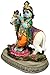 Beautiful Lord Krishna Playing Flute with Cow Indian God Idol 5