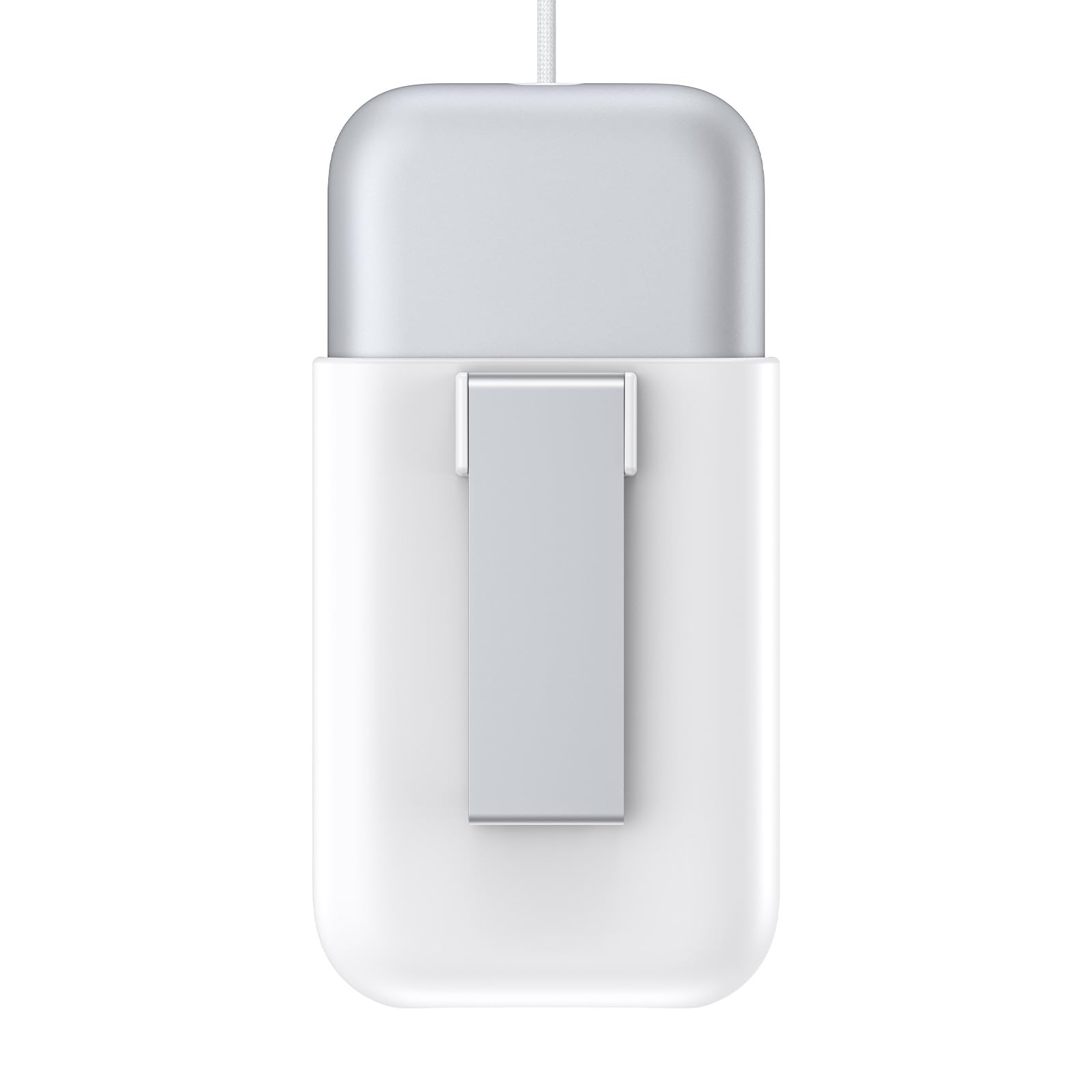 PRISMXR Battery Holder Compatible with Vision Pro Minimalist White Premium Battery Cover - Clip-On Design with USB-C Cable (Not Compatible with Carina D1)