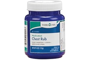 Thera Care Medicated Chest Rub | Cough suppressant | Relieves Nasal Congestion | Relieves Minor Aches and Pains | 4 oz.