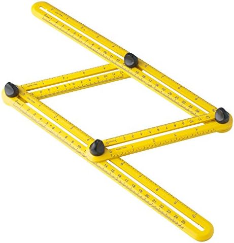 Work Smarter Template Tool for hard to cut angles - Angle izer Ruler Stencil Square Flooring Deck Multi Angleizer Layout Measuring Form