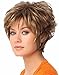 FENCCA Brown Wigs for White Women Short Bob Hair Wigs Natural Looking Heat Resistant Synthetic Fashion Wig with Wig Cap (Brown with Golden) FC020