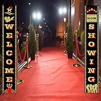 Movie Night Banner Porch Sign Banner Movie Night Decoration Set