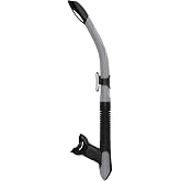 Mares Ergo Splash Snorkel for Scuba Diving, Snorkeling, Freediving with Semi-Dry Top, Anti-Splash System, Silicone Mouthpiece