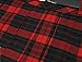 Tanming Women's A-Line Plaid Tartan Skirt Side Zipper (X-Small, Red)