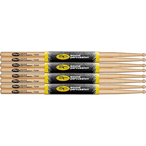 Hickory Drumsticks 4-Pack Funk Wood